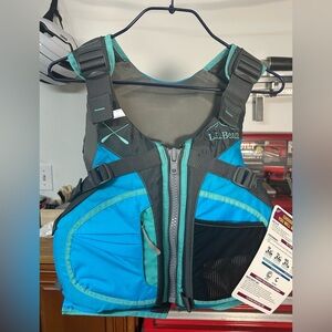 Women's L.L.Bean Breathable Highback PFD Sail Blue Size XS New With Tag PF513473